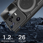 For Xiaomi 13 Pro 5G Phone Case Rotatable Kickstand PC+TPU Cover with Slide Camera Lid