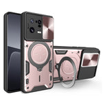 For Xiaomi 13 Pro 5G Phone Case Rotatable Kickstand PC+TPU Cover with Slide Camera Lid