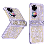 Mechanical Legend-serien för Huawei P50 Pocket Hårt PC-bakstycke Hinde Protection Galvaniserat mobilskal