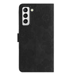 For Samsung Galaxy S22+ 5G Flowers Imprinted Leather Phone Case Stand Wallet Protective Cover