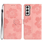 Samsung Galaxy S22+ 5G Läderfodral med Blommönster, Stativ, Plånboksskydd