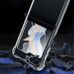 For Samsung Galaxy Z Flip5 5G Foldable Design Cell Phone Case PC+TPU HD Clear Phone Back Cover
