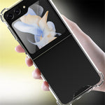 For Samsung Galaxy Z Flip5 5G Foldable Design Cell Phone Case PC+TPU HD Clear Phone Back Cover