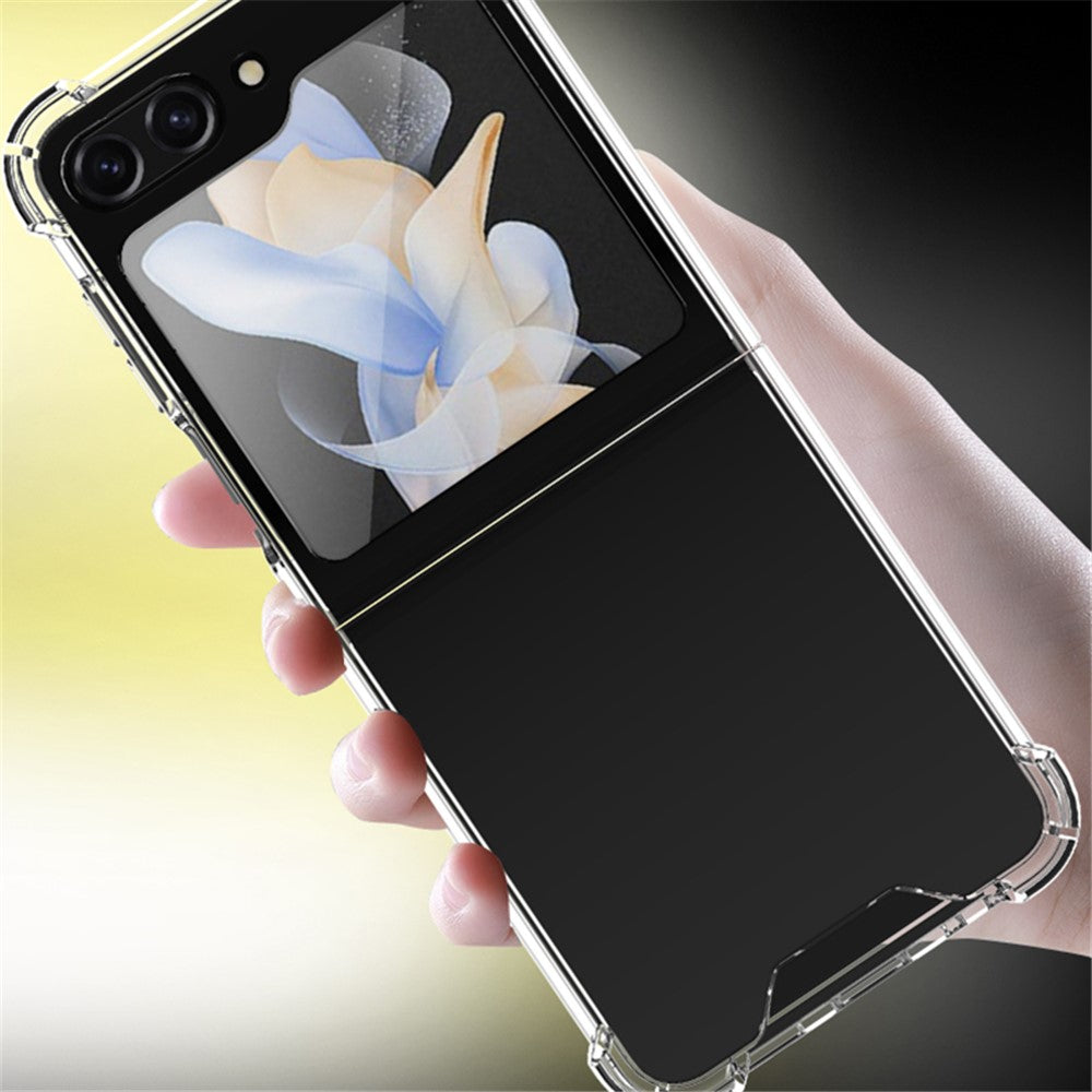 For Samsung Galaxy Z Flip5 5G Foldable Design Cell Phone Case PC+TPU HD Clear Phone Back Cover