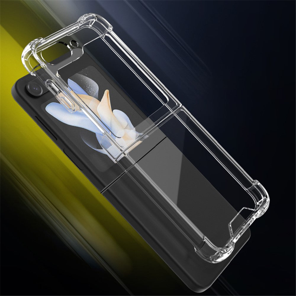 For Samsung Galaxy Z Flip5 5G Foldable Design Cell Phone Case PC+TPU HD Clear Phone Back Cover