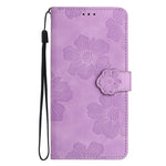 Anti-tab Cover til Samsung Galaxy A41 (Global Version) Blomsterpræget Stativ Telefonpung Læderetui