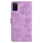 Anti-tab Cover til Samsung Galaxy A41 (Global Version) Blomsterpræget Stativ Telefonpung Læderetui