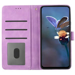 Anti-tab Cover til Samsung Galaxy A41 (Global Version) Blomsterpræget Stativ Telefonpung Læderetui