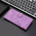 Anti-tab Cover til Samsung Galaxy A41 (Global Version) Blomsterpræget Stativ Telefonpung Læderetui