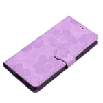 Anti-tab Cover til Samsung Galaxy A41 (Global Version) Blomsterpræget Stativ Telefonpung Læderetui