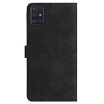 Til Samsung Galaxy A71 4G SM-A715 Blomsterpræget Telefoncover Læderetui med Standpung