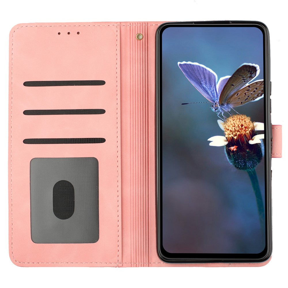 For Oppo A57 (2022) 5G / A77 5G / A57 4G Stand Flowers Imprinted PU Leather Wallet Case Cell Phone Cover