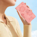 For Oppo A57 (2022) 5G / A77 5G / A57 4G Stand Flowers Imprinted PU Leather Wallet Case Cell Phone Cover