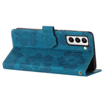 PU Leather Case for Samsung Galaxy S21 5G / 4G , Stand Flowers Imprinted Phone Cover Shell Wallet