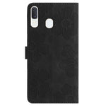 Stødsikkert Cover til Samsung Galaxy A40 Blomsterpræget Stativ Telefonpung Læderetui
