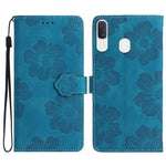 Stødsikkert Cover til Samsung Galaxy A40 Blomsterpræget Stativ Telefonpung Læderetui