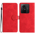 For Xiaomi Redmi Note 12S 4G Drop-proof Leather Phone Shell Flowers Imprinted Stand Wallet Case