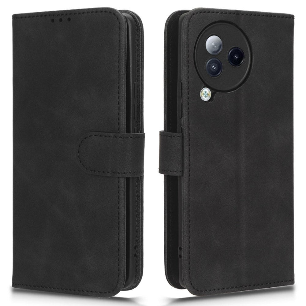 Skin-touch Leather Case for Xiaomi Civi 3 5G , Foldable Stand Wallet Protective Phone Cover