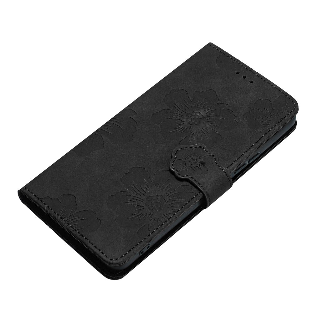 For Xiaomi 12 Lite 5G Flowers Imprinted PU Leather Wallet Case Cell Phone Stand Cover