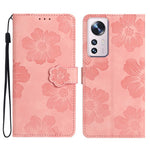For Xiaomi 12 Lite 5G Flowers Imprinted PU Leather Wallet Case Cell Phone Stand Cover