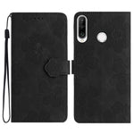 Flip-plånboksfodral för Huawei P30 Lite / P30 Lite New Edition / nova 4e, PU-läder med blommönster och stativ