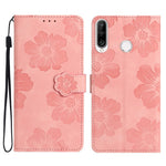 Flip-plånboksfodral för Huawei P30 Lite / P30 Lite New Edition / nova 4e, PU-läder med blommönster och stativ