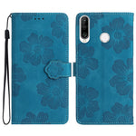 Flip-plånboksfodral för Huawei P30 Lite / P30 Lite New Edition / nova 4e, PU-läder med blommönster och stativ