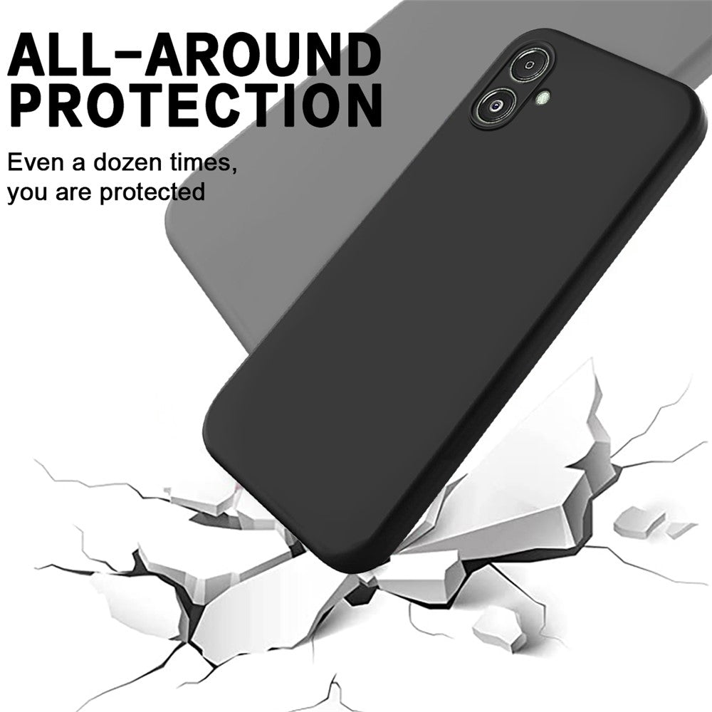 For Samsung Galaxy F14 5G Anti-Dust Liquid Silicone Phone Cover Soft Lining Phone Case with Strap