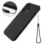 Mobile Phone Cover for Xiaomi Poco F5 5G / Redmi Note 12 Turbo , Soft Lining+Liquid Silicone Smartphone Case Shell with Strap