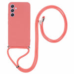 Cover til Samsung Galaxy A14 5G / A14 4G med fiberfor, gummieret TPU og lang snor