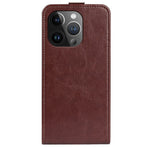 Cell Phone Case for iPhone 15 Pro Max , Drop Protection Vertical Flip PU Leather Phone Cover with Card Slot