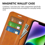 For iPhone 15 Plus Square Magnetic Closure Shell Calf Texture Leather Cover Stand Wallet Phone Case