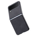 VILI TR Series Telefoncover til Samsung Galaxy Z Flip3 5G Beskyttende PC-etui med læderbelægning