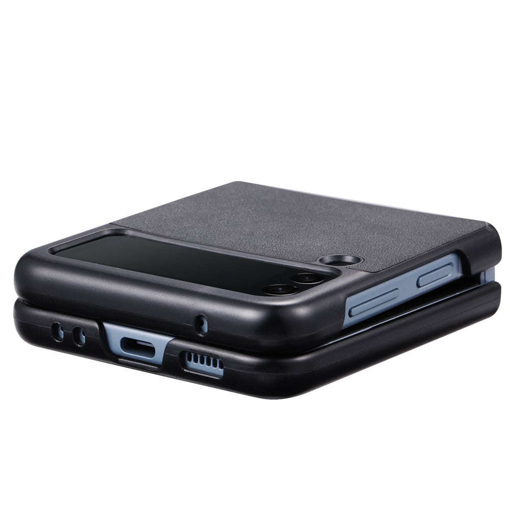 VILI TR Series Telefoncover til Samsung Galaxy Z Flip3 5G Beskyttende PC-etui med læderbelægning