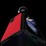 Phone Case for Samsung Galaxy Z Fold5 5G Litchi Texture PU Leather Coated PC Phone Cover