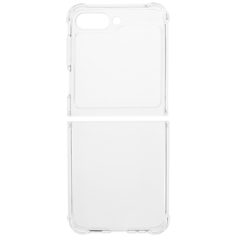 Til Samsung Galaxy Z Flip5 5G Transparent TPU Telefoncover To-Delt Design Anti-Ridse Telefonbeskyttelse