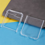 Til Samsung Galaxy Z Flip5 5G Transparent TPU Telefoncover To-Delt Design Anti-Ridse Telefonbeskyttelse