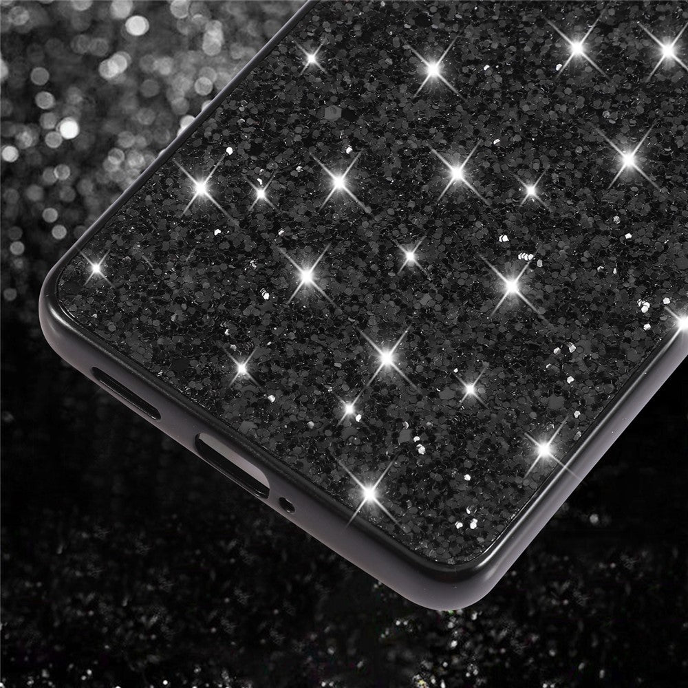 For Xiaomi Redmi Note 12 Pro 5G Glitter Sequins Phone Case Electroplating TPU Frame Back PC Shockproof Cover