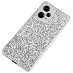 For Xiaomi Redmi Note 12 Pro 5G Glitter Sequins Phone Case Electroplating TPU Frame Back PC Shockproof Cover