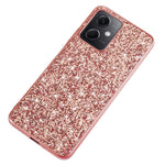 For Xiaomi Redmi Note 12 4G Glitter Sequins Bump Proof Phone Case Electroplating TPU Frame Back PC Cover