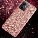 For Xiaomi Redmi Note 12 4G Glitter Sequins Bump Proof Phone Case Electroplating TPU Frame Back PC Cover
