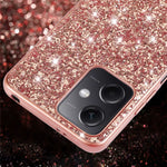 For Xiaomi Redmi Note 12 4G Glitter Sequins Bump Proof Phone Case Electroplating TPU Frame Back PC Cover