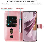 For Oppo Reno10 Pro+ 5G Calf Texture Phone Case Zipper Pocket Wallet Foldable Stand Cover