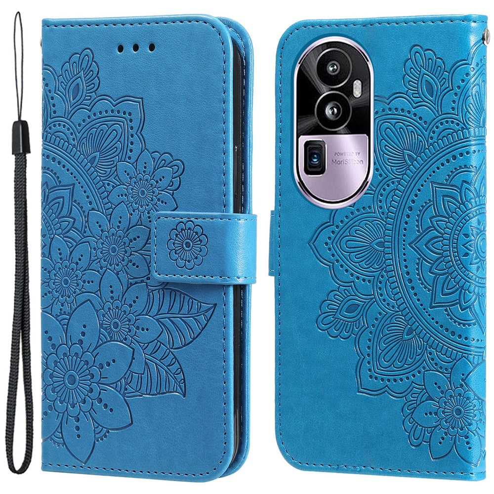 For Oppo Reno10 Pro+ 5G Case Floral Pattern PU Leather Wallet Stand Phone Cover
