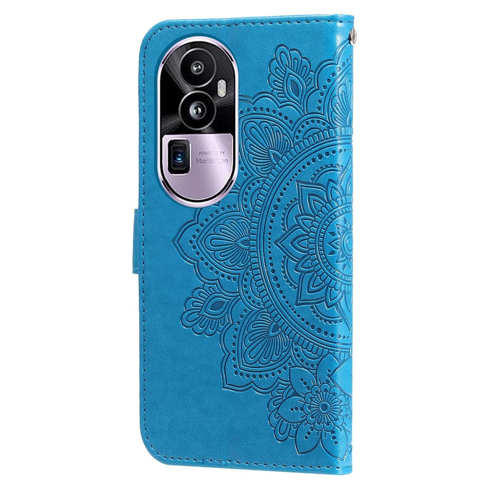 For Oppo Reno10 Pro+ 5G Case Floral Pattern PU Leather Wallet Stand Phone Cover