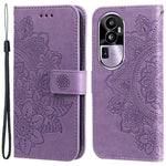 For Oppo Reno10 Pro+ 5G Case Floral Pattern PU Leather Wallet Stand Phone Cover