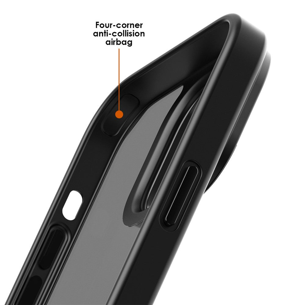 Til iPhone 12 / 12 Pro Kompatibel med MagSafe Gennemsigtigt mat PC+TPU-etui Hudvenligt telefoncover