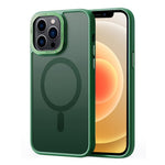 Til iPhone 12 / 12 Pro Kompatibel med MagSafe Gennemsigtigt mat PC+TPU-etui Hudvenligt telefoncover