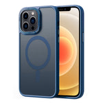 Til iPhone 12 / 12 Pro Kompatibel med MagSafe Gennemsigtigt mat PC+TPU-etui Hudvenligt telefoncover