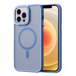 Til iPhone 12 / 12 Pro Kompatibel med MagSafe Gennemsigtigt mat PC+TPU-etui Hudvenligt telefoncover